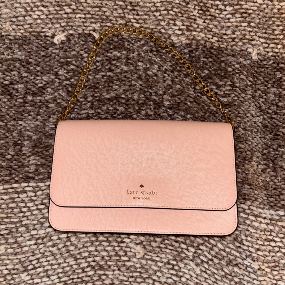 Kate Spade Blush Shoulder Bag with Gold Chain